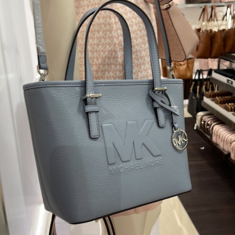 Michael Kors Xs Cryl Conv Tz Tote Pale Blue - Picture 12 of 16